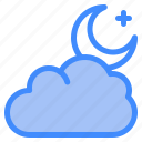 weather, cloud, moon, night, forecast