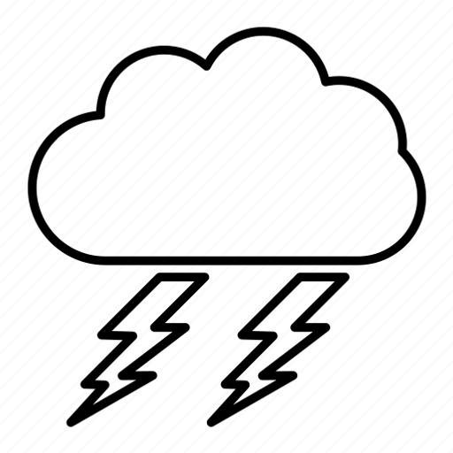 Thunder, cloud, forecast, lightning, thunderstorm icon - Download on Iconfinder