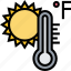 fahrenheit, thermometer, heat, summer, sun 