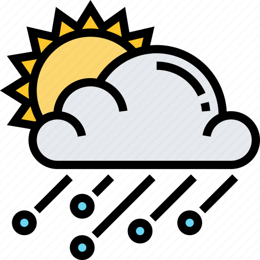 Sun, rain, weather, cloud, hail icon - Download on Iconfinder