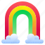 rainbow, colorful, bright, cloud, weather 