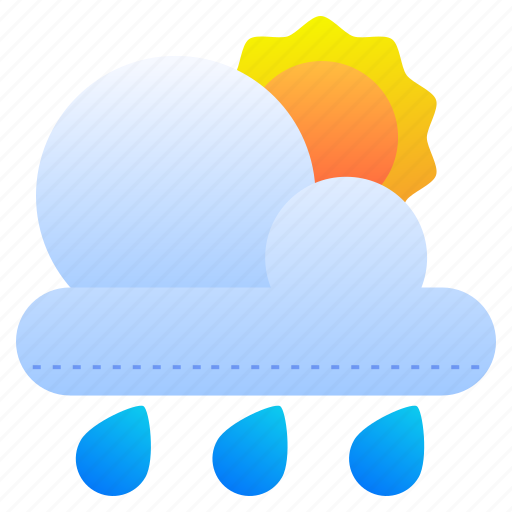 Rainy, cloud, rain, sun, sky, forecast icon - Download on Iconfinder