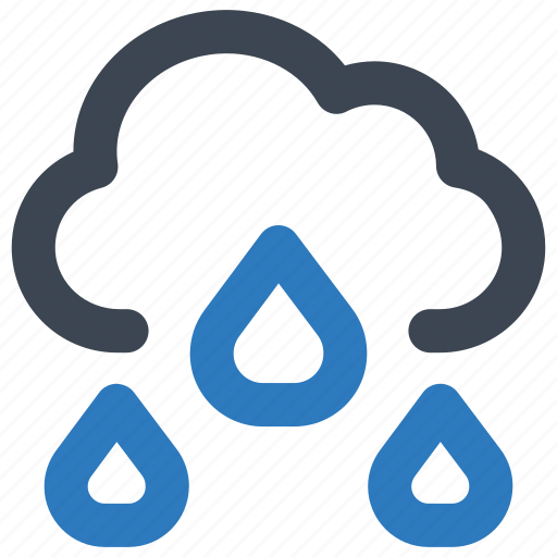 Cloud, rainy, weather, rain, forecast, drops, day icon - Download on Iconfinder