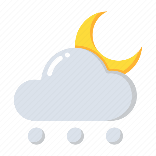Night, hail, weather, forecast, moon icon - Download on Iconfinder