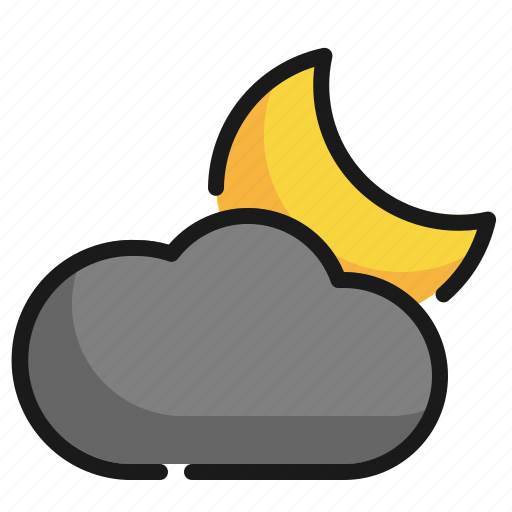 Cloud, moon, season, weather icon, night icon - Download on Iconfinder