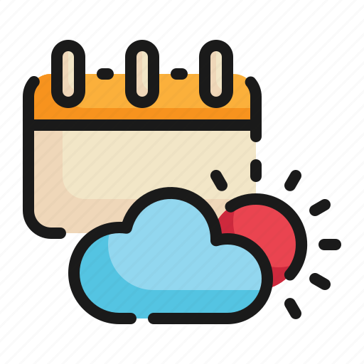 Cloud, temperature, calendar, weather icon icon - Download on Iconfinder