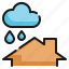 home, rain, cloud, season, weather icon 