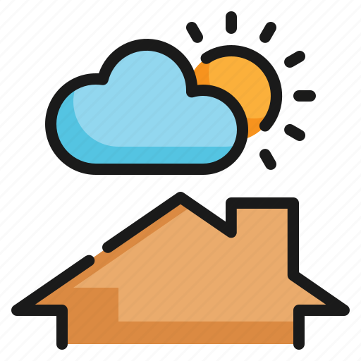 Home, cloud, sun, weather icon icon - Download on Iconfinder