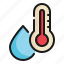 water, temperature, rain, season, weather icon 