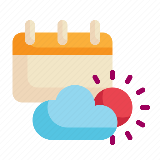 Cloud, temperature, calendar, weather icon, date icon - Download on Iconfinder