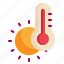 sun, temperature, summer, season, weather icon, thermometer 