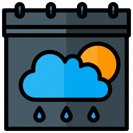 Calendar, weather, forecast, cloud, rain, sky, sun icon - Download on Iconfinder