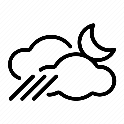 Cloud, night, rain, rainy, weather icon - Download on Iconfinder