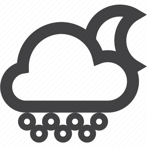 Cloud, moon, rain, snow, weather icon - Download on Iconfinder