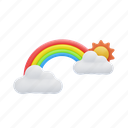rainbow, weather, season, rainy, element, moon, rain, cloudy 
