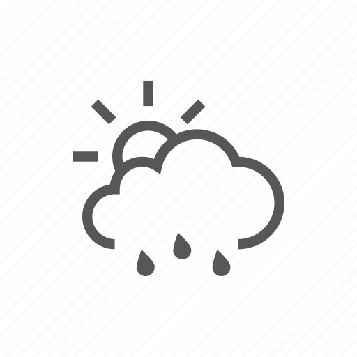Partial, rain, raining, sun, weather icon - Download on Iconfinder