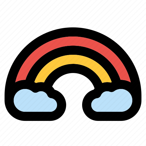 Weather, forecast, climate, cloud, daytime, rainbow icon - Download on Iconfinder