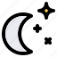 weather, forecast, climate, cloud, bright, moon, night 