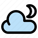 weather, forecast, night, climate, cloud, moon