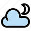 weather, forecast, night, climate, cloud, moon 