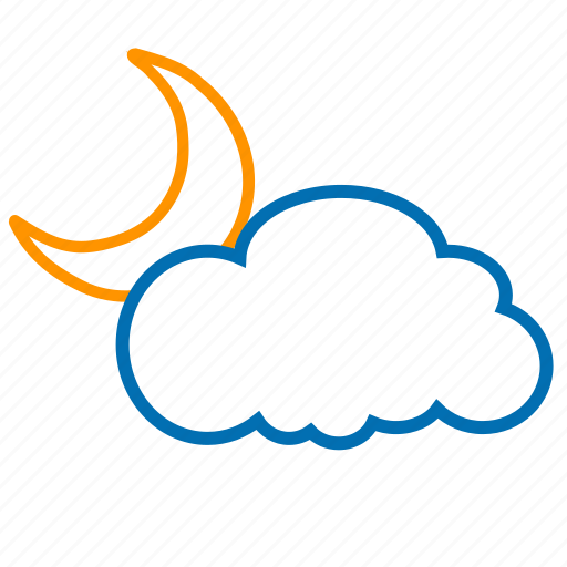 Cloud, color, moon, weather icon - Download on Iconfinder