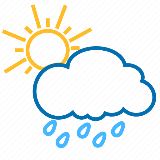 Cloud, color, rain, sun, weather icon - Download on Iconfinder