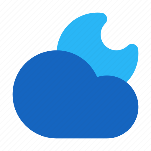 Climate, cloudy, forecast, moon, night, weather icon - Download on Iconfinder