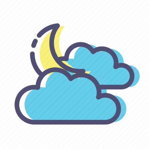 Cloudy, night, moon icon - Download on Iconfinder