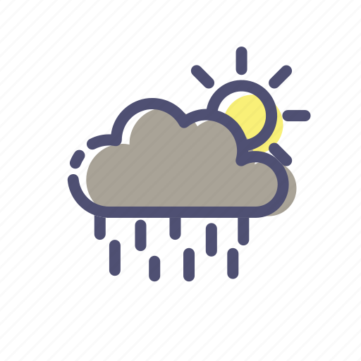 Drizzle, sun, cloud icon - Download on Iconfinder