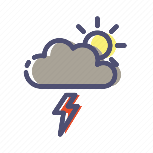 Thunderstorm, day icon - Download on Iconfinder