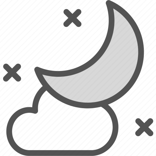 Clouds, night, stars, weather icon - Download on Iconfinder