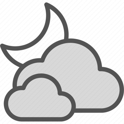 Clouds, moon, weather icon - Download on Iconfinder