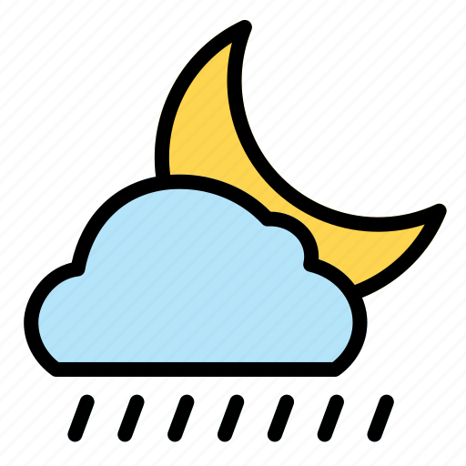 Rainy night, weather, good weather, time, timing icon - Download on Iconfinder