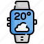 smartwatch, application, electronicdevice, smart, weatherapp 