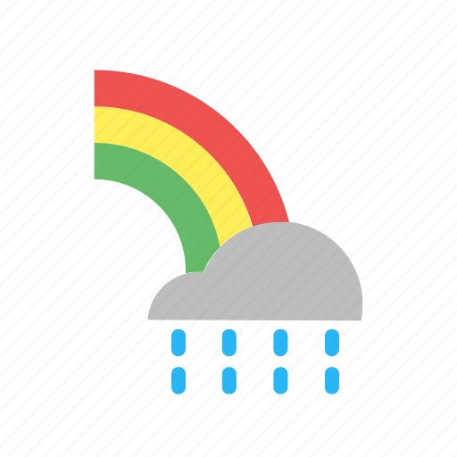 Cloud, forecast, rain, rainbow, sun, weather icon - Download on Iconfinder