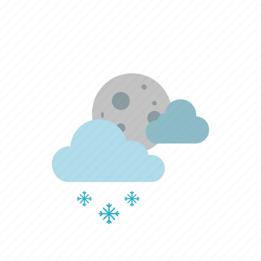 Forecast, night, snow, weather icon - Download on Iconfinder