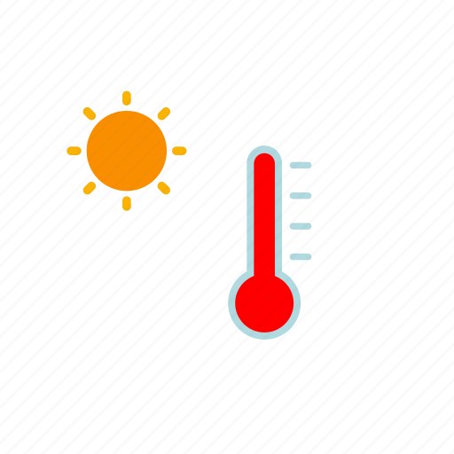 Forecast, high, temperature, thermometer, weather icon - Download