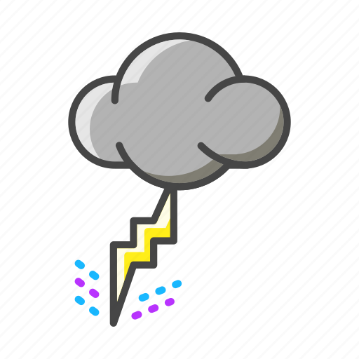 Weather, forecast, cloud, lightning, storm, bolt, thunder icon - Download on Iconfinder