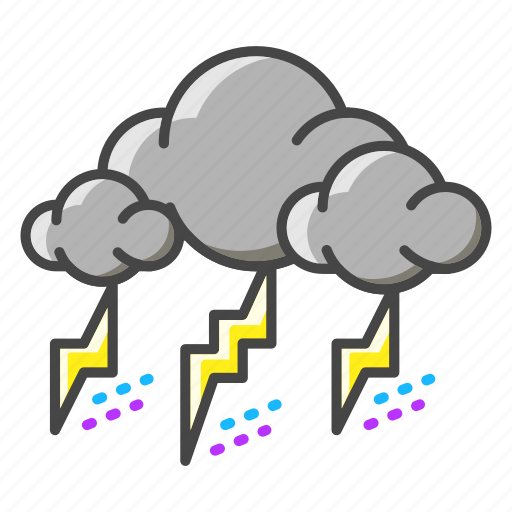 Weather, forecast, clouds, lightning2 icon - Download on Iconfinder