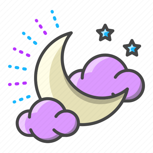 Weather, forecast, moon, cloud, night, moonlight icon - Download on Iconfinder