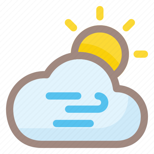 Wind, sun, cloud, weather, forecast, rain, cloudy icon - Download on Iconfinder