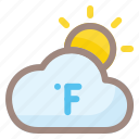 weather, fahrenheit, cloud, rain, sun, temperature, forecast