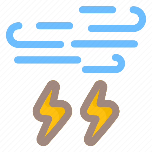 Storm, cloudy, weather, forecast, climate, lightning, thunder icon - Download on Iconfinder
