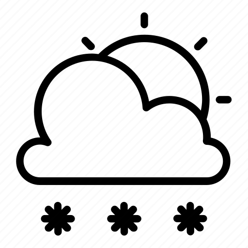 Cloud, cloudy, snow, snowflake, snowing, sun, sunny icon - Download on Iconfinder