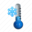 cold, thermometer, low temperature, winter, forecast, weather, 3d 