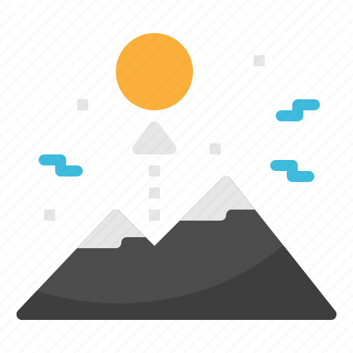 Landscape, mountain, sun, sunrise, weather icon - Download on Iconfinder