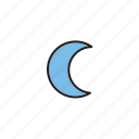 forecast, meteorology, weather, crescent, moon, phase, waxing 