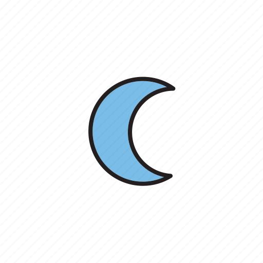Forecast, meteorology, weather, crescent, moon, phase, waxing icon - Download on Iconfinder
