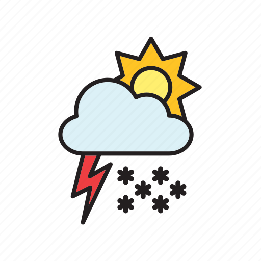 Forecast, meteorology, weather, cloud, snow, sun, thunderstorm icon - Download on Iconfinder