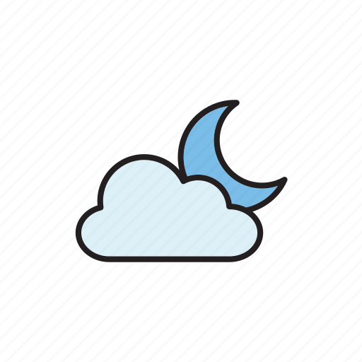 Forecast, meteorology, weather, cloud, moon, night icon - Download on Iconfinder